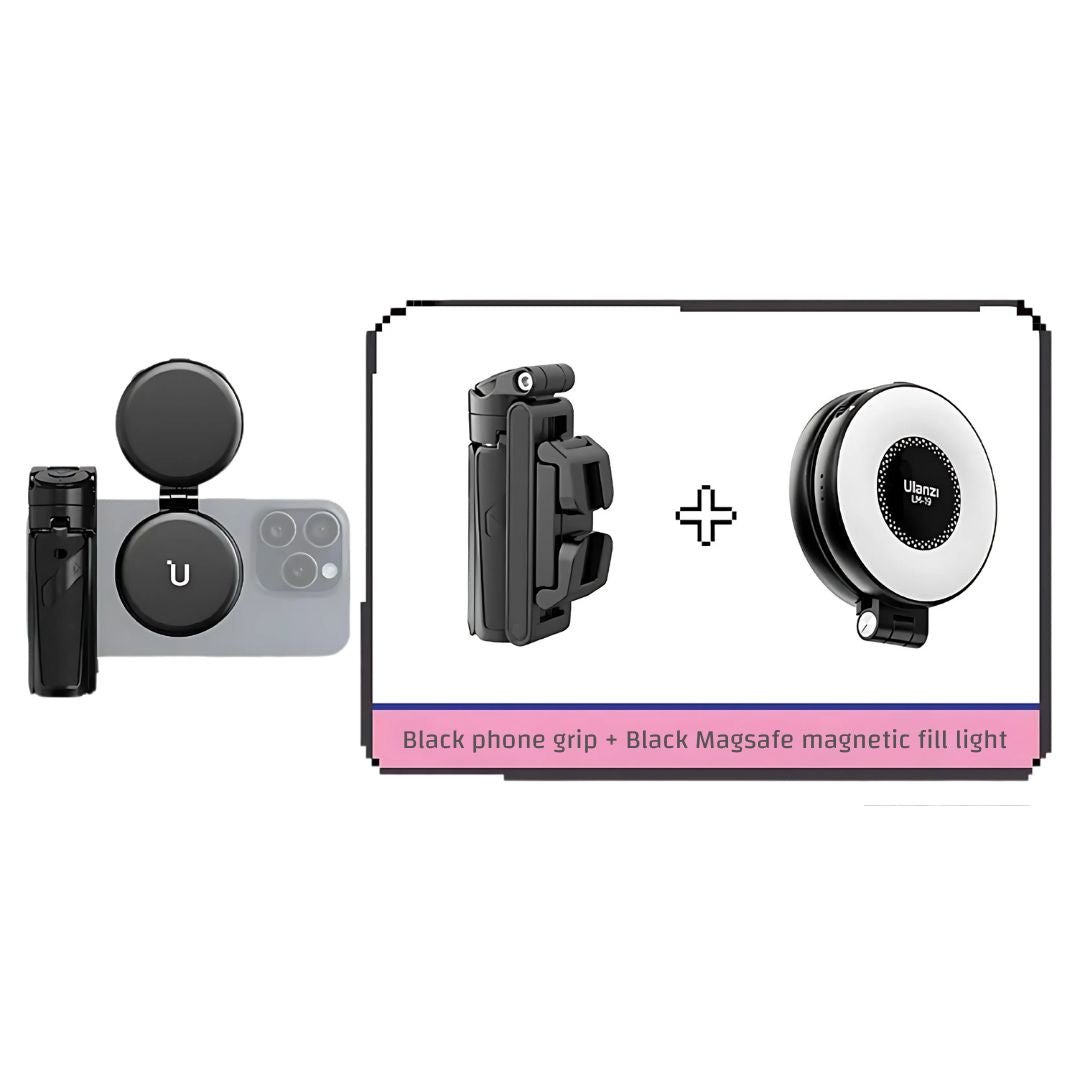 Palm-Sized 3-In-1 Phone Camera Shutter Grip, Tripod, and Selfie Stick with 10-Meter Wireless Remote Control for 2024 Travel