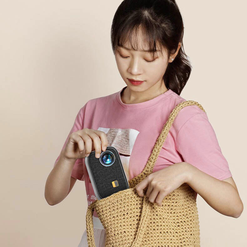 360° Free Rotation Portable Smart Android Projector for Movie Nights, Camping, Parties, Sports Events, Fitness and Yoga, and more.