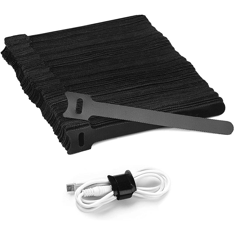 Reusable Hook & Loop Cable Ties – Adjustable Nylon Cable Organizer Straps for Cord Management, Home & Office Storage - No-Cut, DIY-Friendly