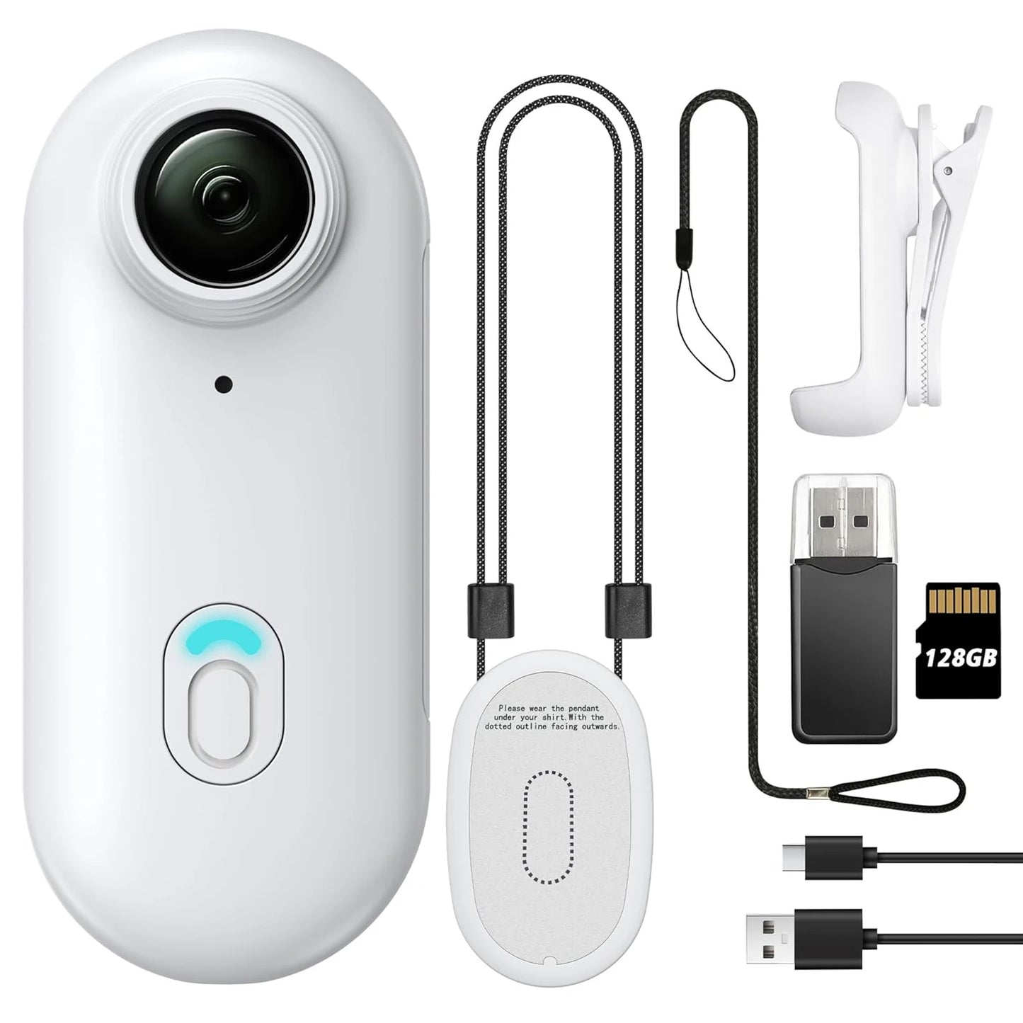 4K Mini Body Camera – Ultra-Light, Thumb-Sized Wearable Action Cam with Smart APP Control, Magnetic Mount & Waterproof Case (128GB Support)