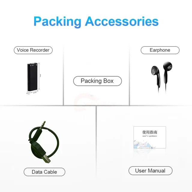 Mini Voice Recorder – Ultra-Compact Magnetic Recorder with DSP Noise Reduction, Voice Activation, 13-hour Continuous Recording, OTG Support