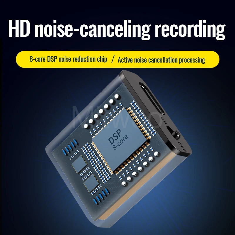 Mini Voice Recorder – Ultra-Compact Magnetic Recorder with DSP Noise Reduction, Voice Activation, 13-hour Continuous Recording, OTG Support