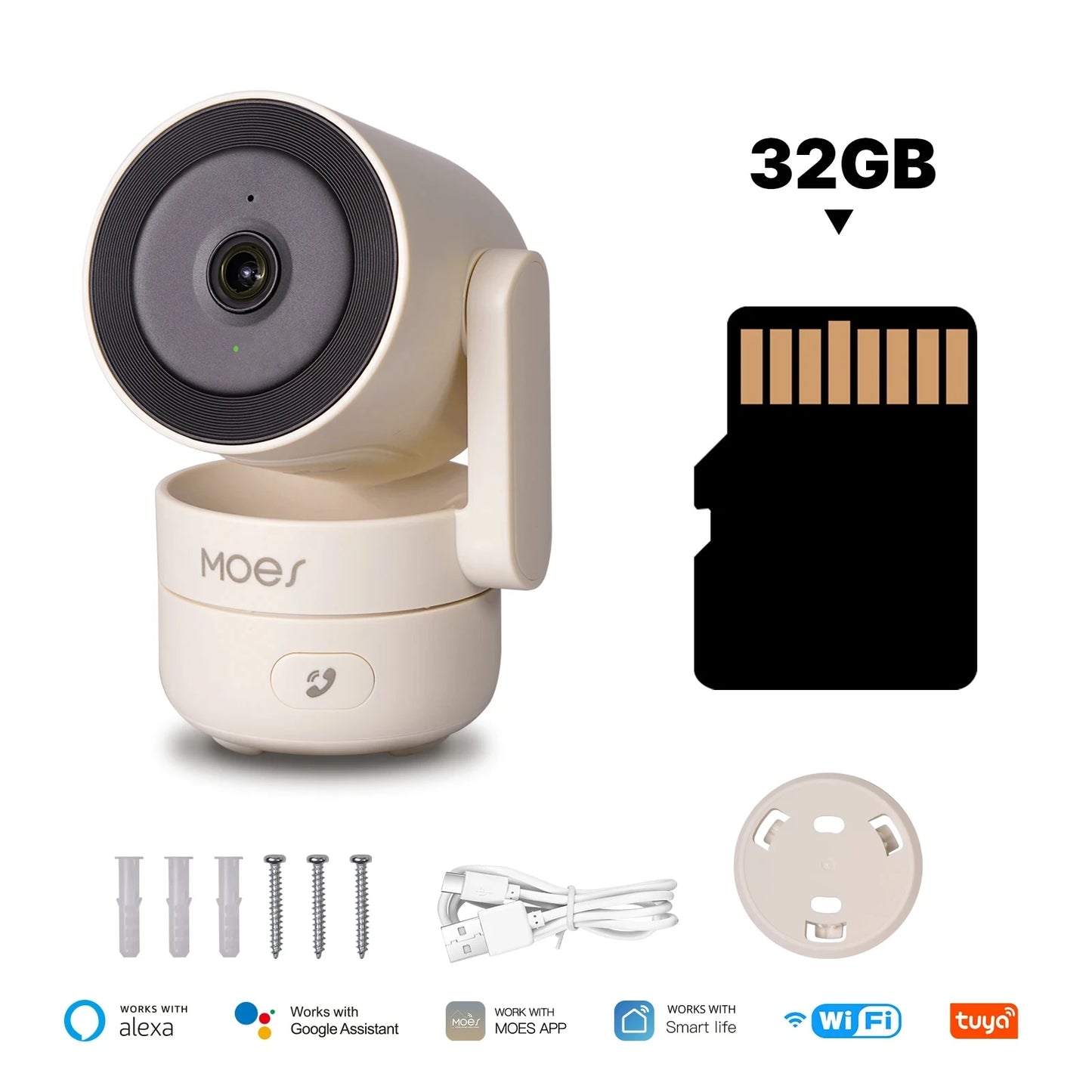 4MP 360° Smart WiFi Indoor Security Camera – AI-Powered Pan/Tilt Monitor with Night Vision, Motion Tracking & Smart Home Integration
