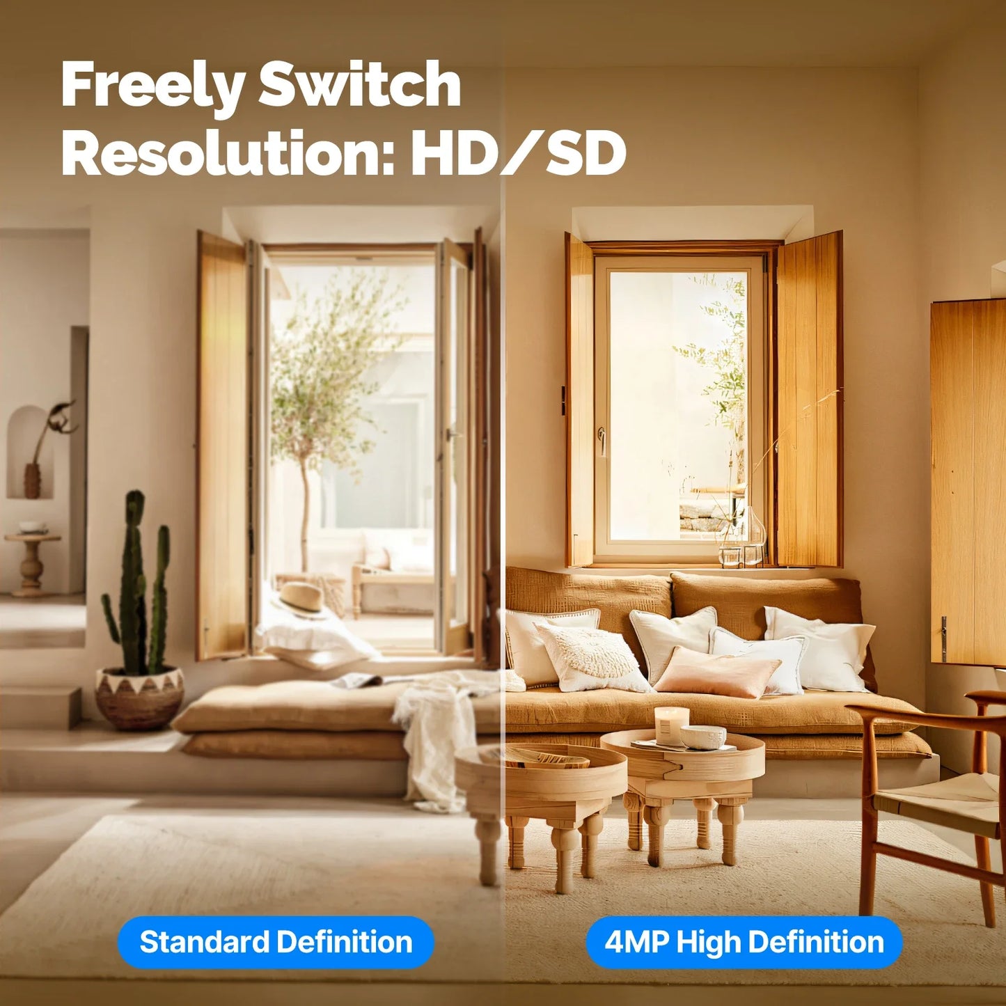 4MP 360° Smart WiFi Indoor Security Camera – AI-Powered Pan/Tilt Monitor with Night Vision, Motion Tracking & Smart Home Integration