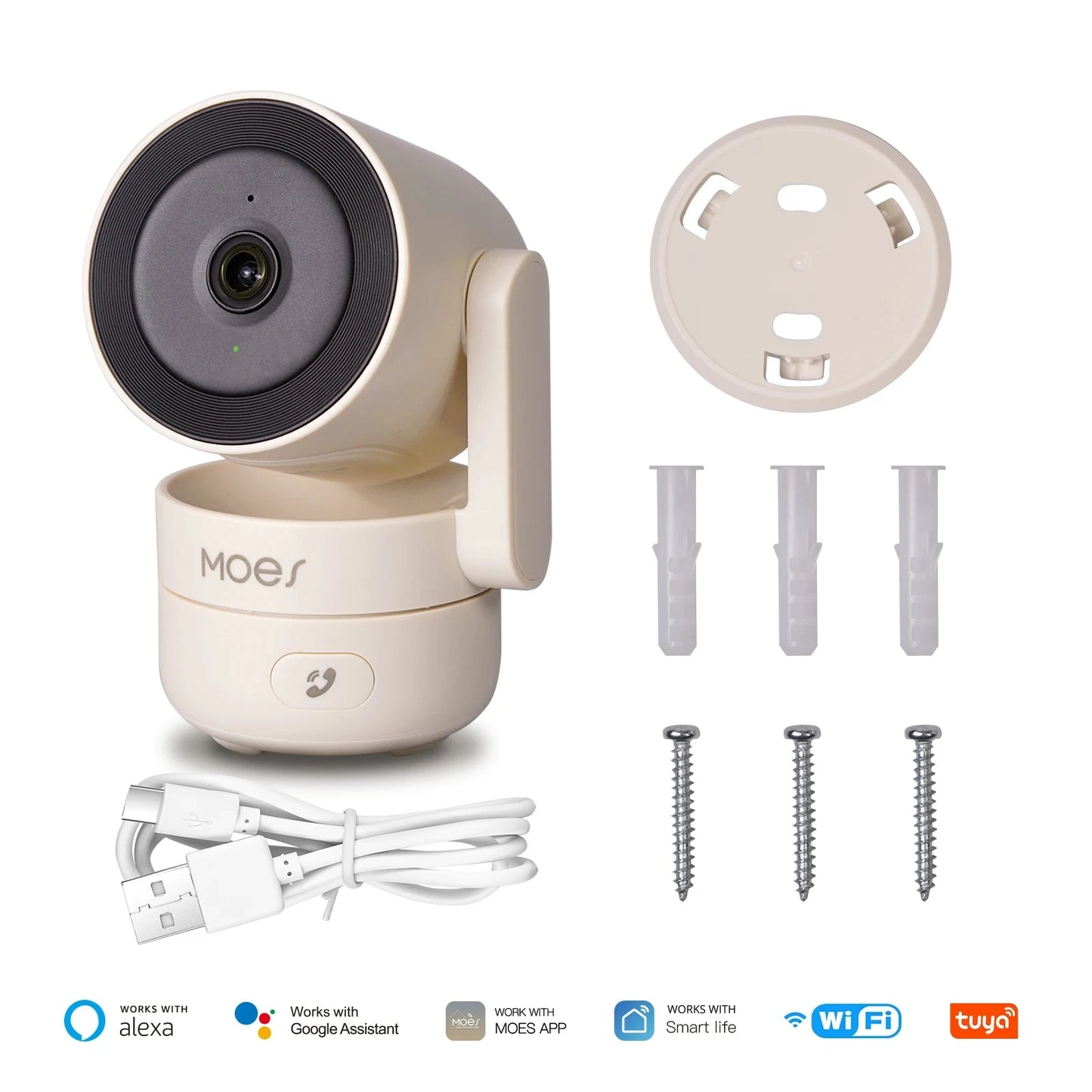 4MP 360° Smart WiFi Indoor Security Camera – AI-Powered Pan/Tilt Monitor with Night Vision, Motion Tracking & Smart Home Integration