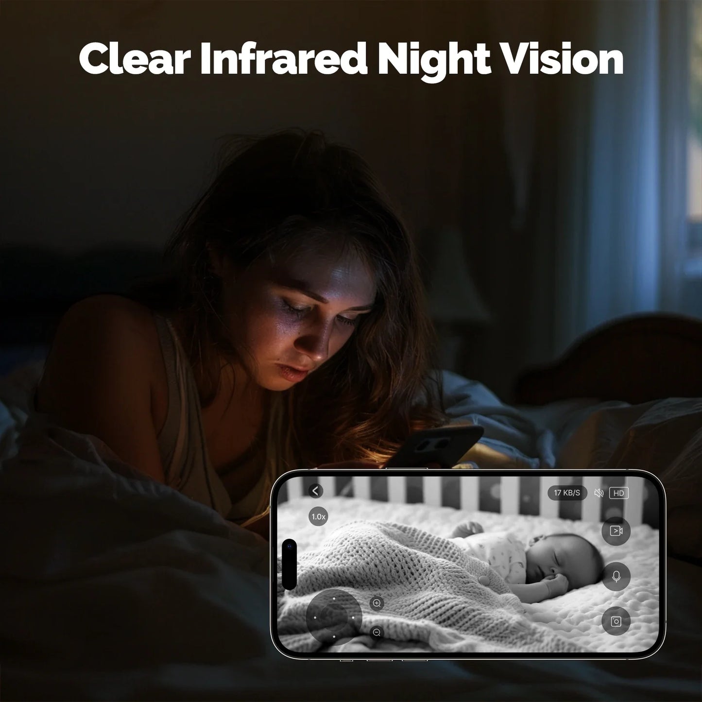4MP 360° Smart WiFi Indoor Security Camera – AI-Powered Pan/Tilt Monitor with Night Vision, Motion Tracking & Smart Home Integration