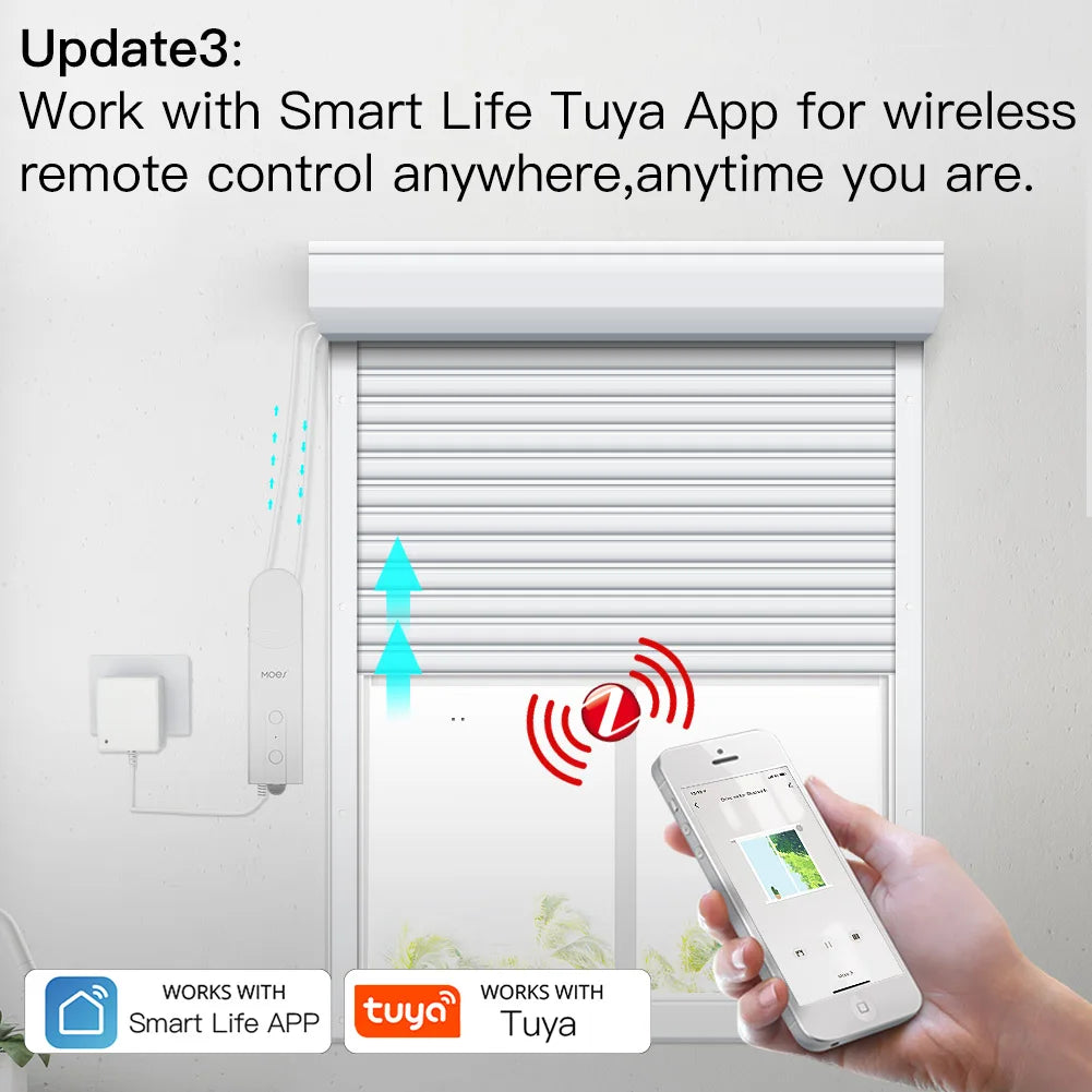 ZigBee Smart DIY Motorized Blinds Motor – App & Voice-Controlled Shade Automation for Tuya, Alexa, Google Home