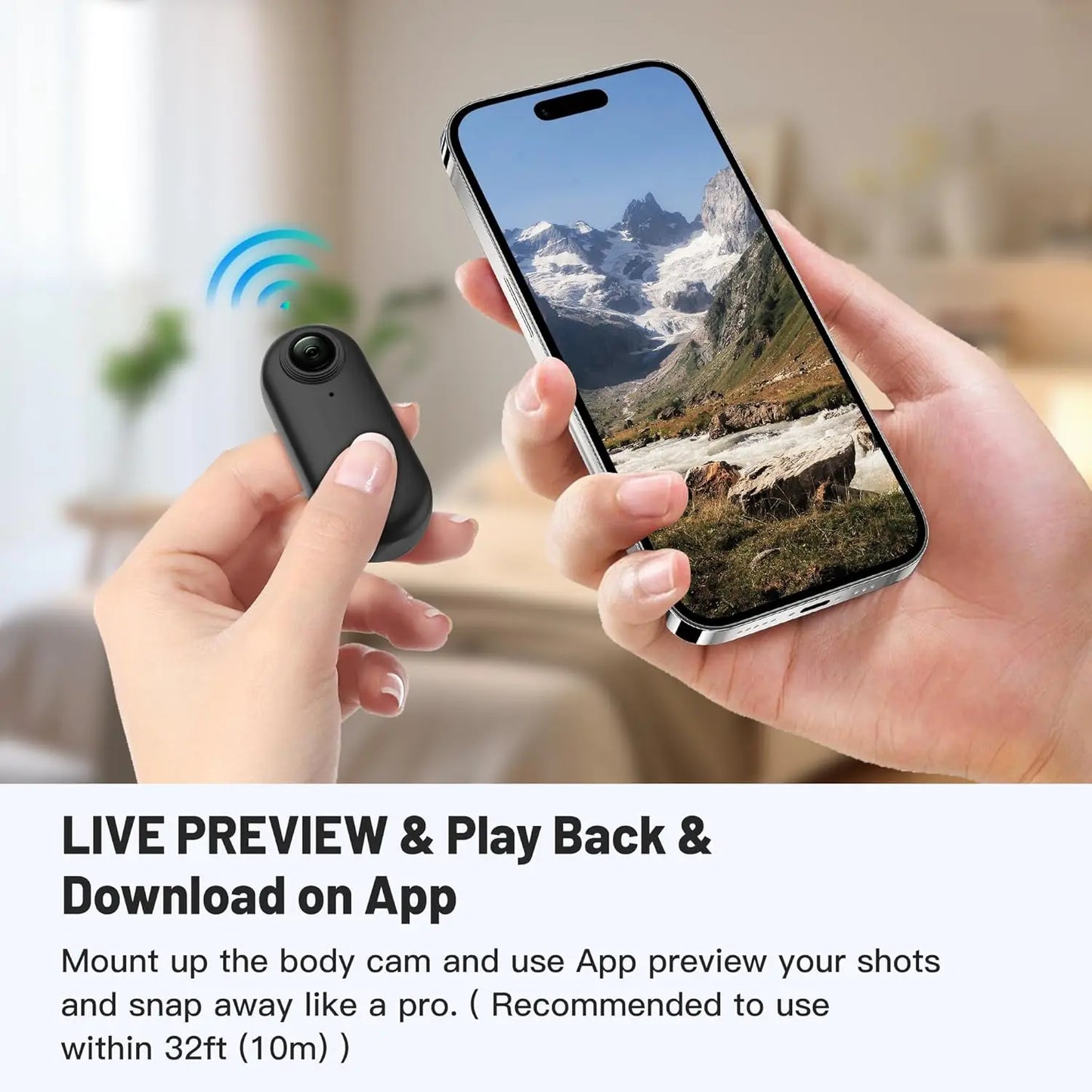 4K Mini Body Camera – Ultra-Light, Thumb-Sized Wearable Action Cam with Smart APP Control, Magnetic Mount & Waterproof Case (128GB Support)