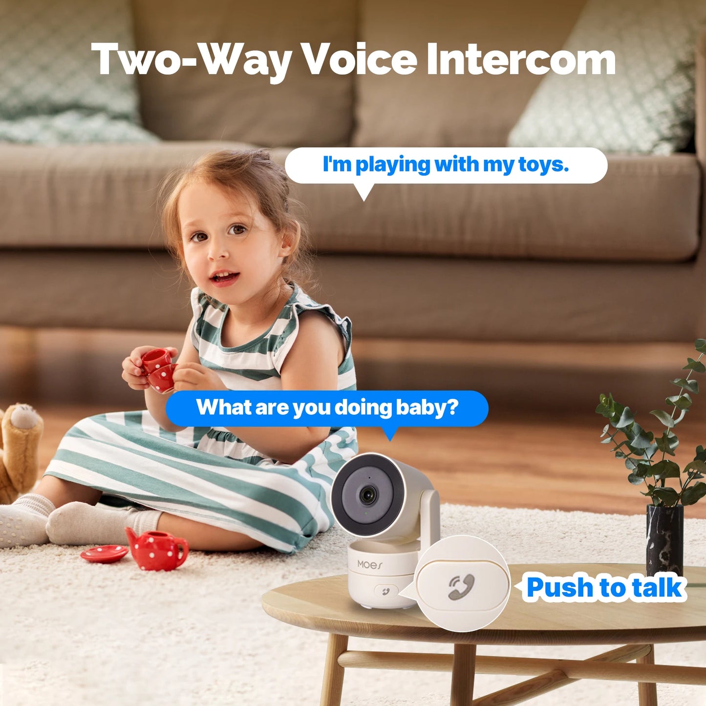 4MP 360° Smart WiFi Indoor Security Camera – AI-Powered Pan/Tilt Monitor with Night Vision, Motion Tracking & Smart Home Integration