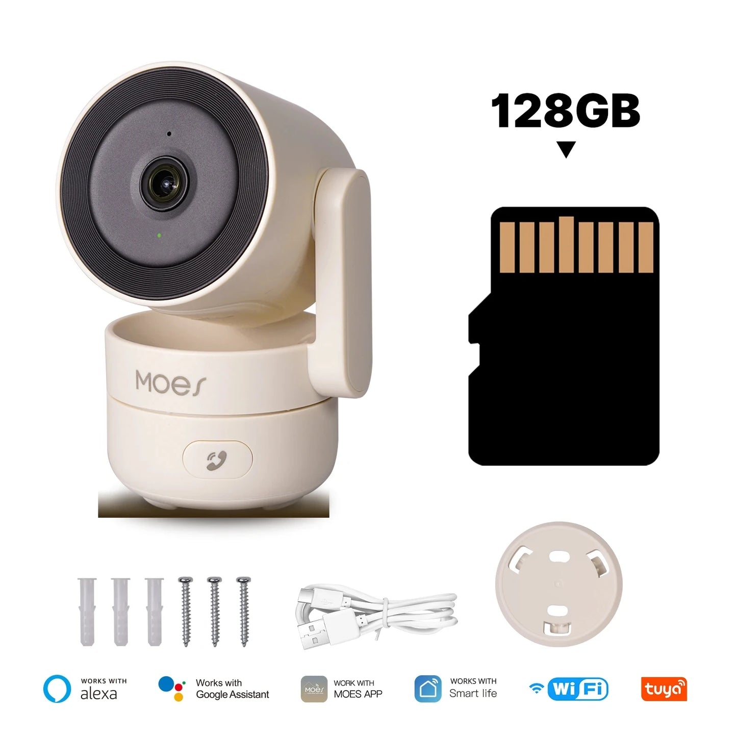 4MP 360° Smart WiFi Indoor Security Camera – AI-Powered Pan/Tilt Monitor with Night Vision, Motion Tracking & Smart Home Integration