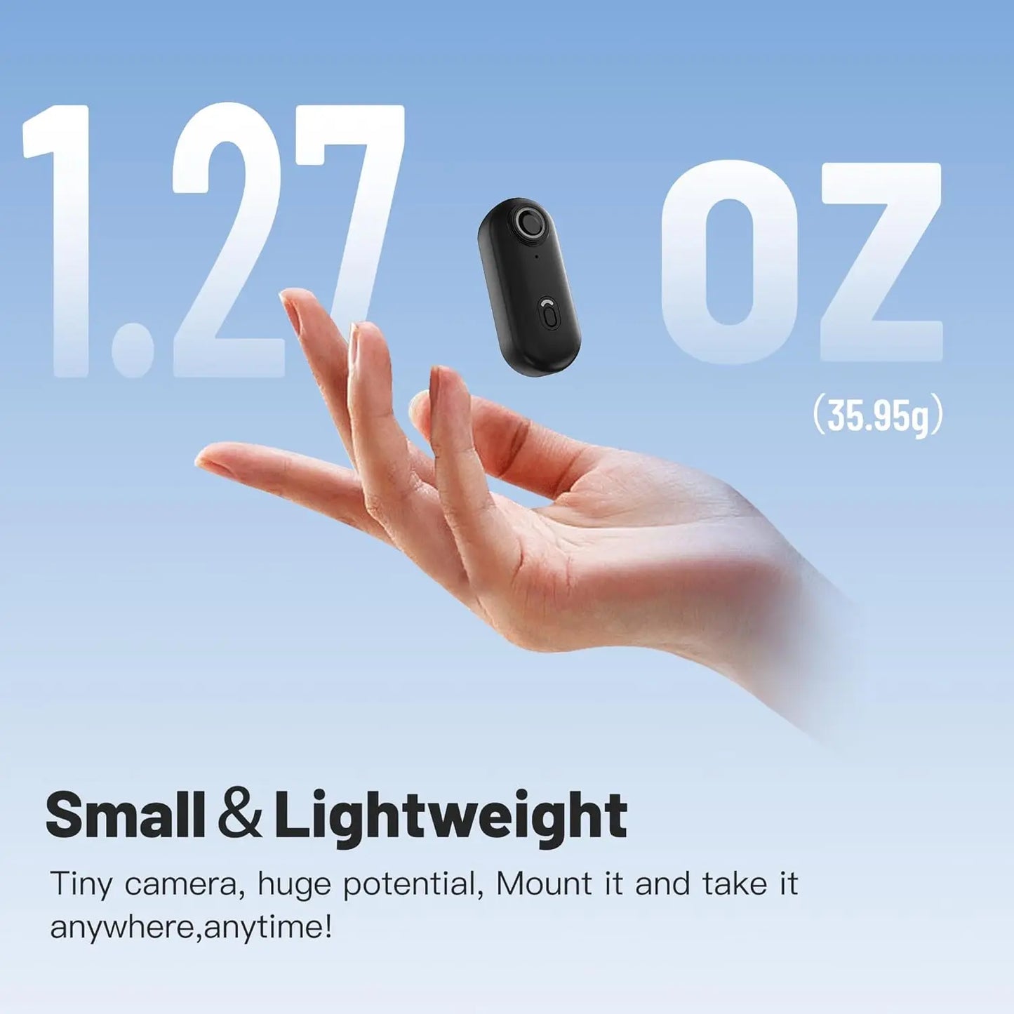 4K Mini Body Camera – Ultra-Light, Thumb-Sized Wearable Action Cam with Smart APP Control, Magnetic Mount & Waterproof Case (128GB Support)