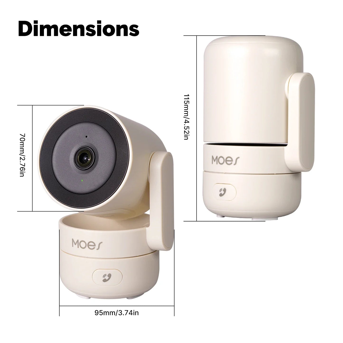 4MP 360° Smart WiFi Indoor Security Camera – AI-Powered Pan/Tilt Monitor with Night Vision, Motion Tracking & Smart Home Integration