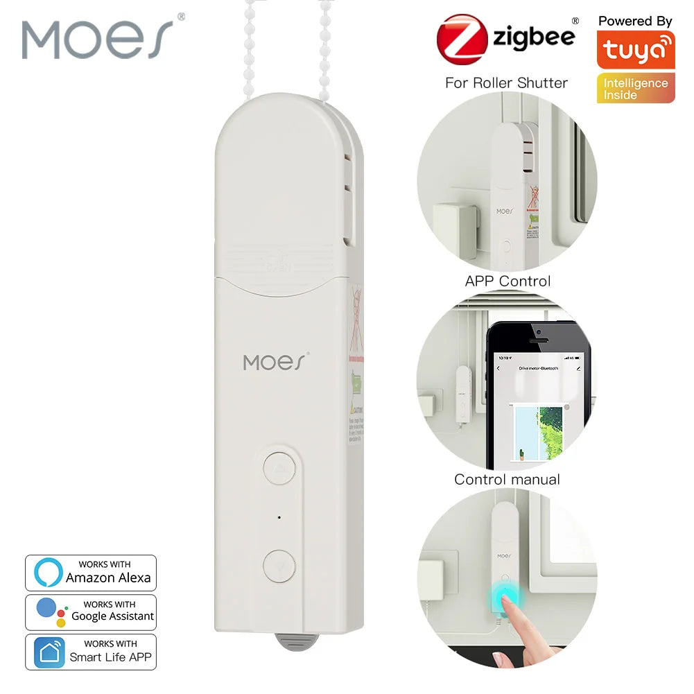 ZigBee Smart DIY Motorized Blinds Motor – App & Voice-Controlled Shade Automation for Tuya, Alexa, Google Home