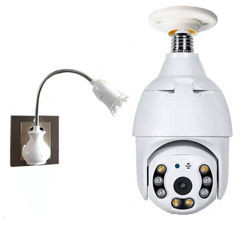 Weatherproof Light Bulb Security Camera with Motion Detection, Full-Color Night Vision, AP Offline Connection