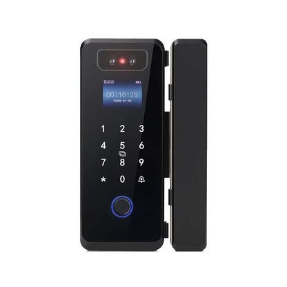 3D Face Recognition Fingerprint Smart Glass Door Lock with Multiple Unlocking Methods for Offices, Shops, Apartments