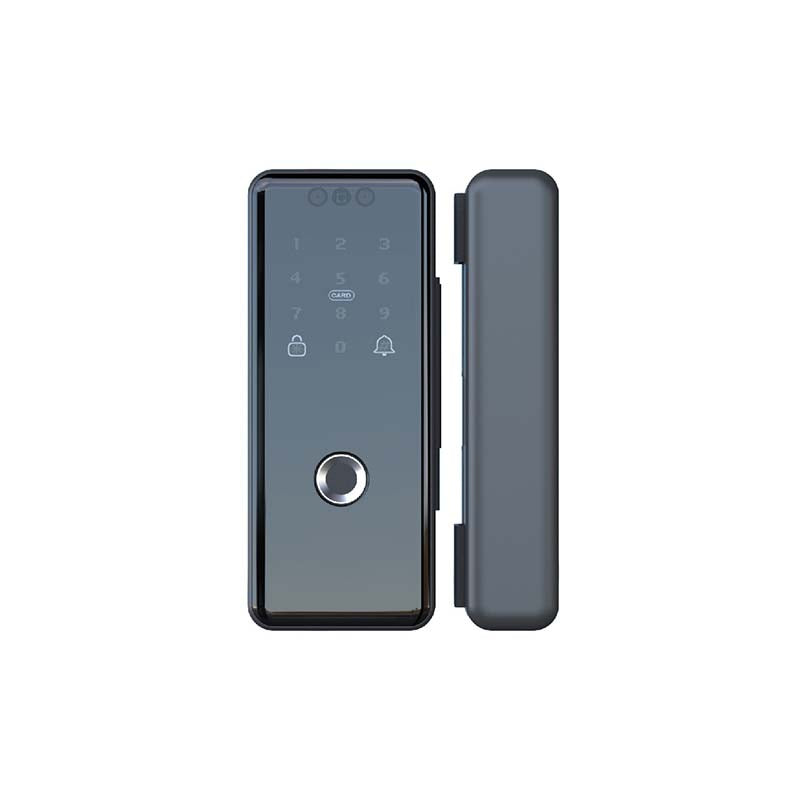 3D Face Recognition Smart Glass Door Lock with 6 Unlock Methods and Clutch Stepping Motor