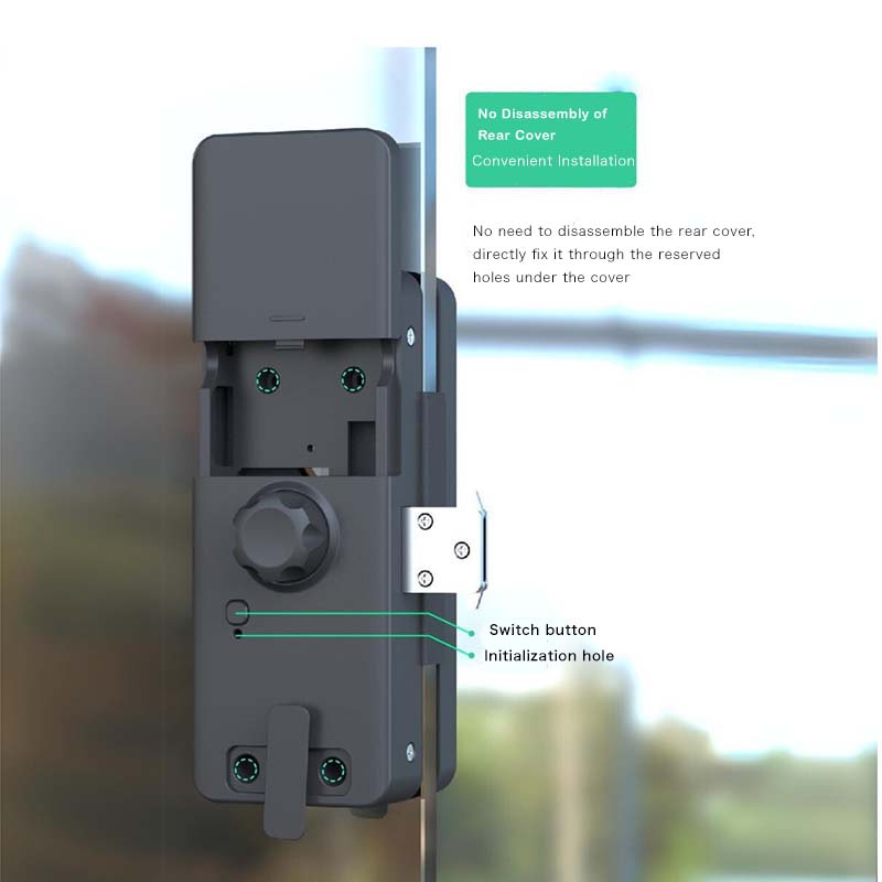 3D Face Recognition Smart Glass Door Lock with 6 Unlock Methods and Clutch Stepping Motor