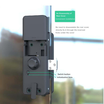 3D Face Recognition Smart Glass Door Lock with 6 Unlock Methods and Clutch Stepping Motor