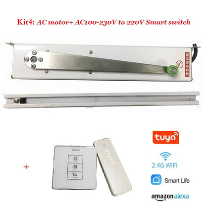 Automatic Electric Folding Arm Window Opener Casement with Quiet, Obstruction-Sensing Operation and Controlled by Mobile APP, Voice, Wireless Remote