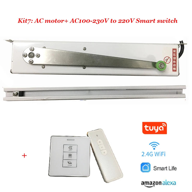 Automatic Electric Folding Arm Window Opener Casement with Quiet, Obstruction-Sensing Operation and Controlled by Mobile APP, Voice, Wireless Remote