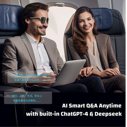 AI Translator Smart Glasses – Stylish UV-Blocking Sunglasses with Real-Time 163-Language Translation, ChatGPT 4.0 & Open-Ear Music