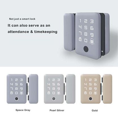 Bidirectional Universal Usage Smart Glass Door Lock with Multiple Ways to Unlock and Attendance and Timekeeping