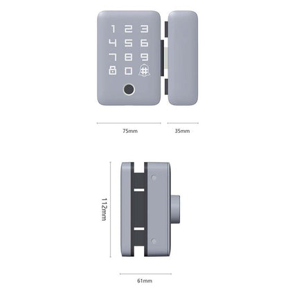 Bidirectional Universal Usage Smart Glass Door Lock with Multiple Ways to Unlock and Attendance and Timekeeping