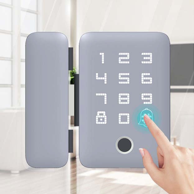 Bidirectional Universal Usage Smart Glass Door Lock with Multiple Ways to Unlock and Attendance and Timekeeping