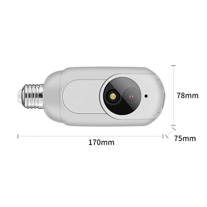 4K Bulb Wireless Security Camera with 360° Panoramic View, 3 Night Vision Modes, Human Activity Detection and Sound Alarm