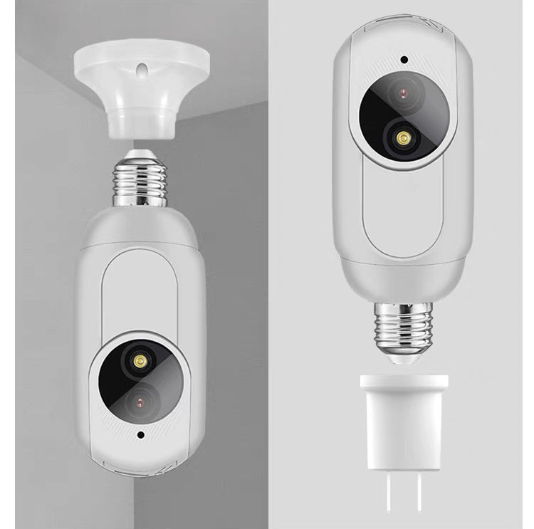 4K Bulb Wireless Security Camera with 360° Panoramic View, 3 Night Vision Modes, Human Activity Detection and Sound Alarm