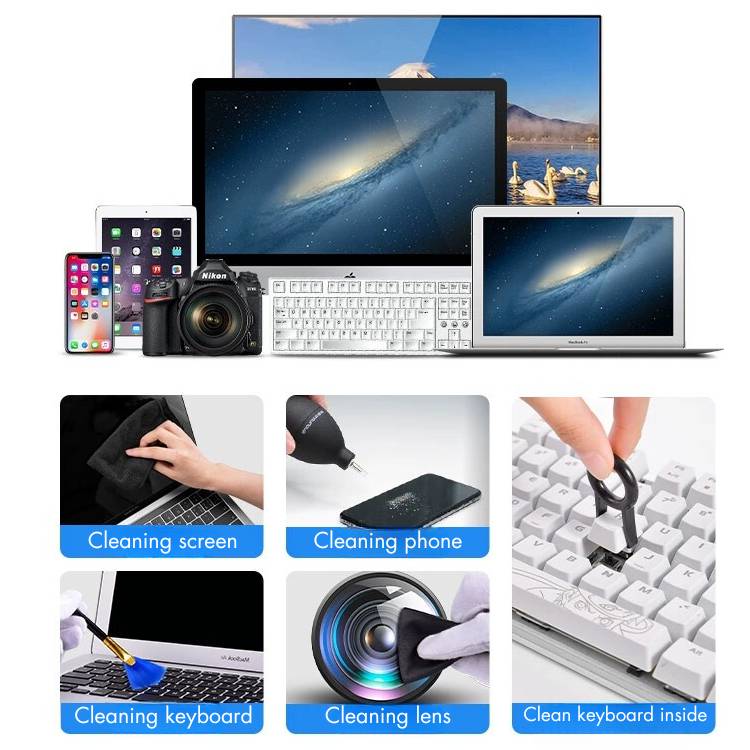 Computer Screen Keyboard Cleaning Kit to Effectively Remove Stains, Dust, and other Debris from PCs, Laptops, Phones, Tablets, Cameras, TVs