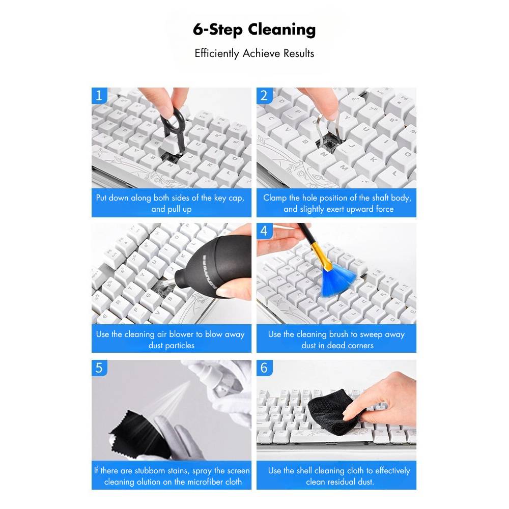 Computer Screen Keyboard Cleaning Kit to Effectively Remove Stains, Dust, and other Debris from PCs, Laptops, Phones, Tablets, Cameras, TVs