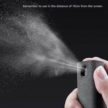 Portable Screen Cleaner Spray and Wipe Combo with Powerful Stain Removal for iPad, iPhone, MacBook, Tablets, Laptop Screen [Without Liquid]