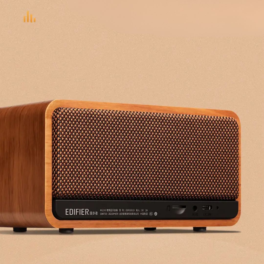 Vintage-Inspired, Elegant, and High-Fidelity Portable Bluetooth Wooden Speaker