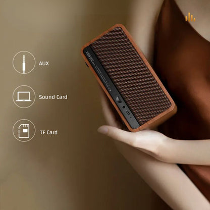 Vintage-Inspired, Elegant, and High-Fidelity Portable Bluetooth Wooden Speaker