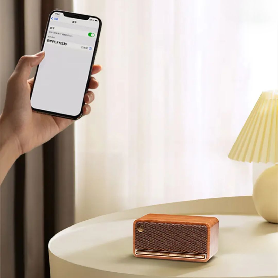 Vintage-Inspired, Elegant, and High-Fidelity Portable Bluetooth Wooden Speaker