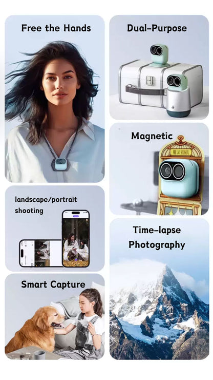 Portable Dual-Purpose Sports Vlog Camera and Household Surveillance Camera to Capture Immersive First-person Perspective Shots