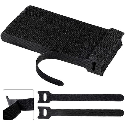 Reusable Hook & Loop Cable Ties – Adjustable Nylon Cable Organizer Straps for Cord Management, Home & Office Storage - No-Cut, DIY-Friendly