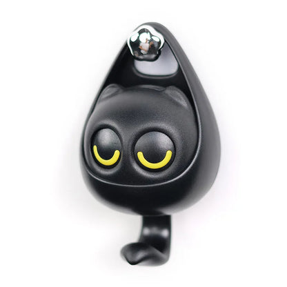 WinkyCat Drill Free Adhesive Hook - Cute Cartoon Wall Hook with Winking Eyes for Home & Bathroom Organization