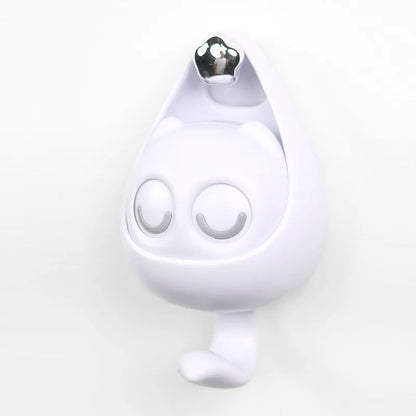 WinkyCat Drill Free Adhesive Hook - Cute Cartoon Wall Hook with Winking Eyes for Home & Bathroom Organization