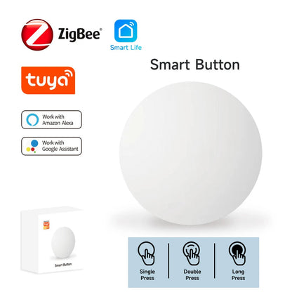 Tuya Zigbee Smart Push Button – Wireless Scene Switch with Remote Control for Smart Home Automation