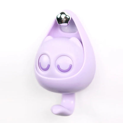 WinkyCat Drill Free Adhesive Hook - Cute Cartoon Wall Hook with Winking Eyes for Home & Bathroom Organization