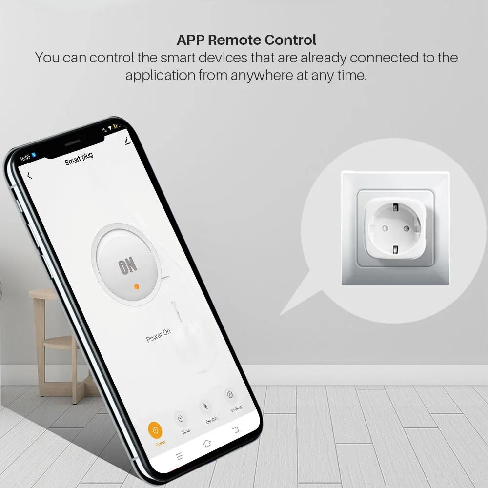 Zigbee Smart Plug (EU 16A/20A) with Power Monitoring and Voice Control - Smart Energy Management System for European Homes, Compatible with Alexa, Google Home, and Yandex Alice