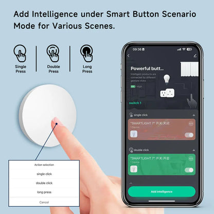 Tuya Zigbee Smart Push Button – Wireless Scene Switch with Remote Control for Smart Home Automation