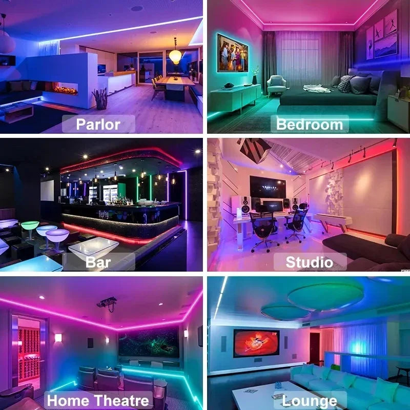 Smart RGB LED Strip Lights - USB Powered, APP & Remote Controlled, Color Changing SMD5050 for TV, Room & Party Decoration