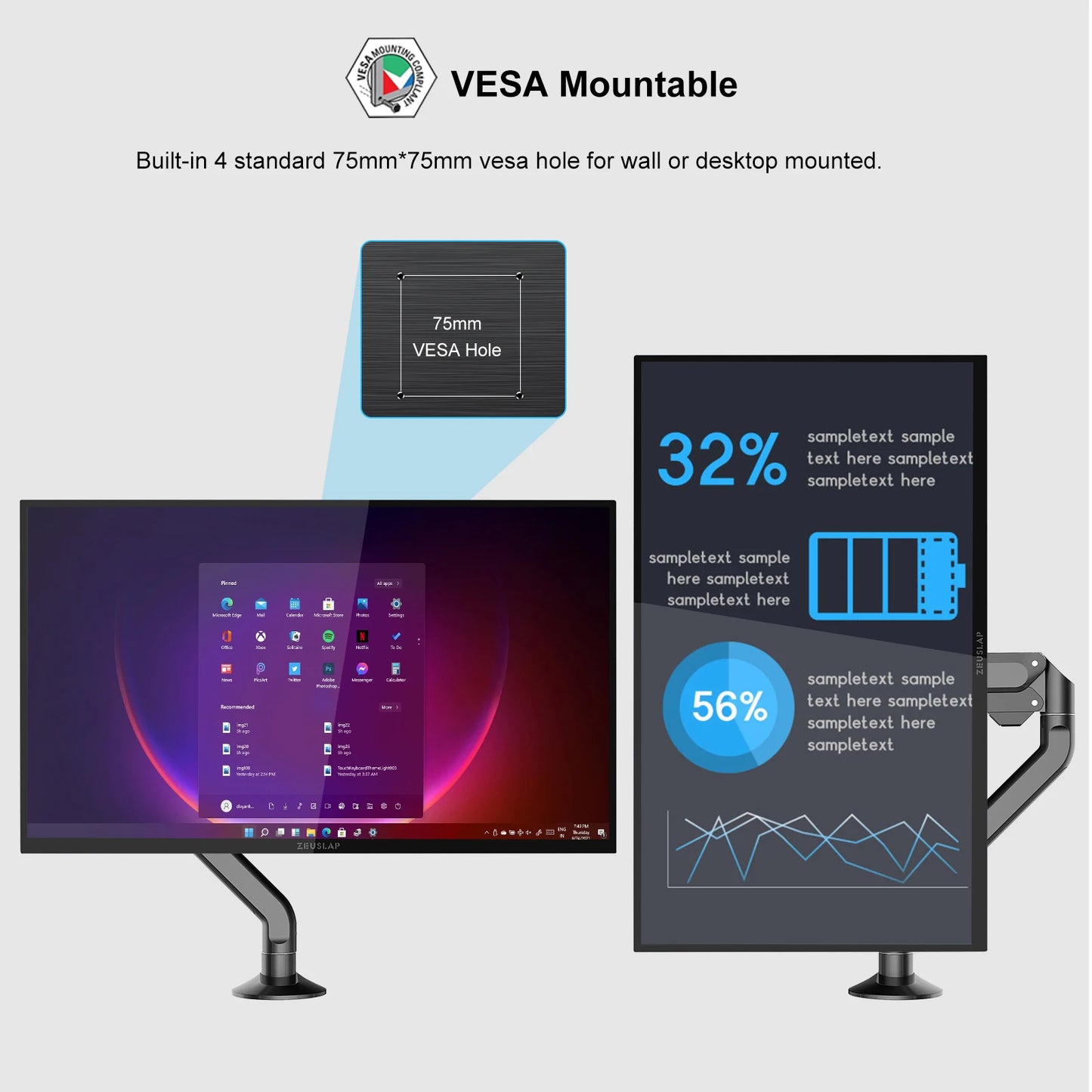 18.5" Smart Portable Monitor with Built-in Google TV OS and Can be Connected to Mini PCs, Laptops, Phones, Xbox, PS4/5, Switch