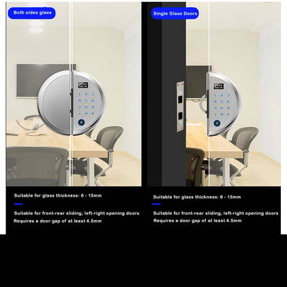 Strong Secure Smart Glass Door Lock with Weatherproof Alloy Casing and Various Unlocking Options like Fingerprint, Mobile APP, NFC, etc.