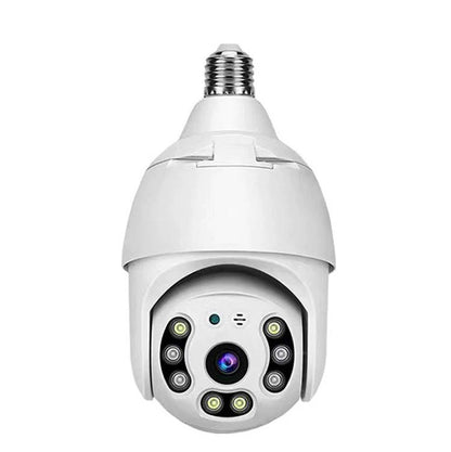 Weatherproof Light Bulb Security Camera with Motion Detection, Full-Color Night Vision, AP Offline Connection