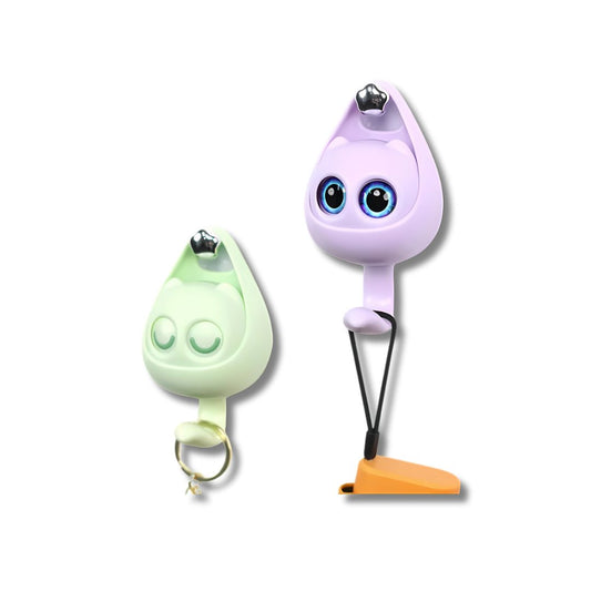 WinkyCat Drill Free Adhesive Hook - Cute Cartoon Wall Hook with Winking Eyes for Home & Bathroom Organization