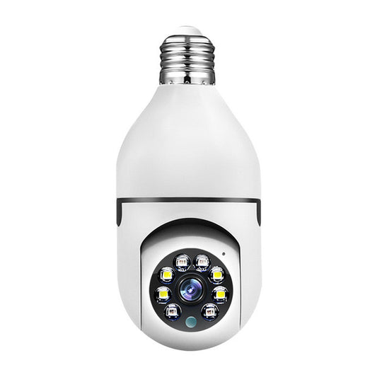 Wireless Smart Light Bulb Security Camera with 360° Rotation, HD Imaging, Full-Color Video, Human Tracking